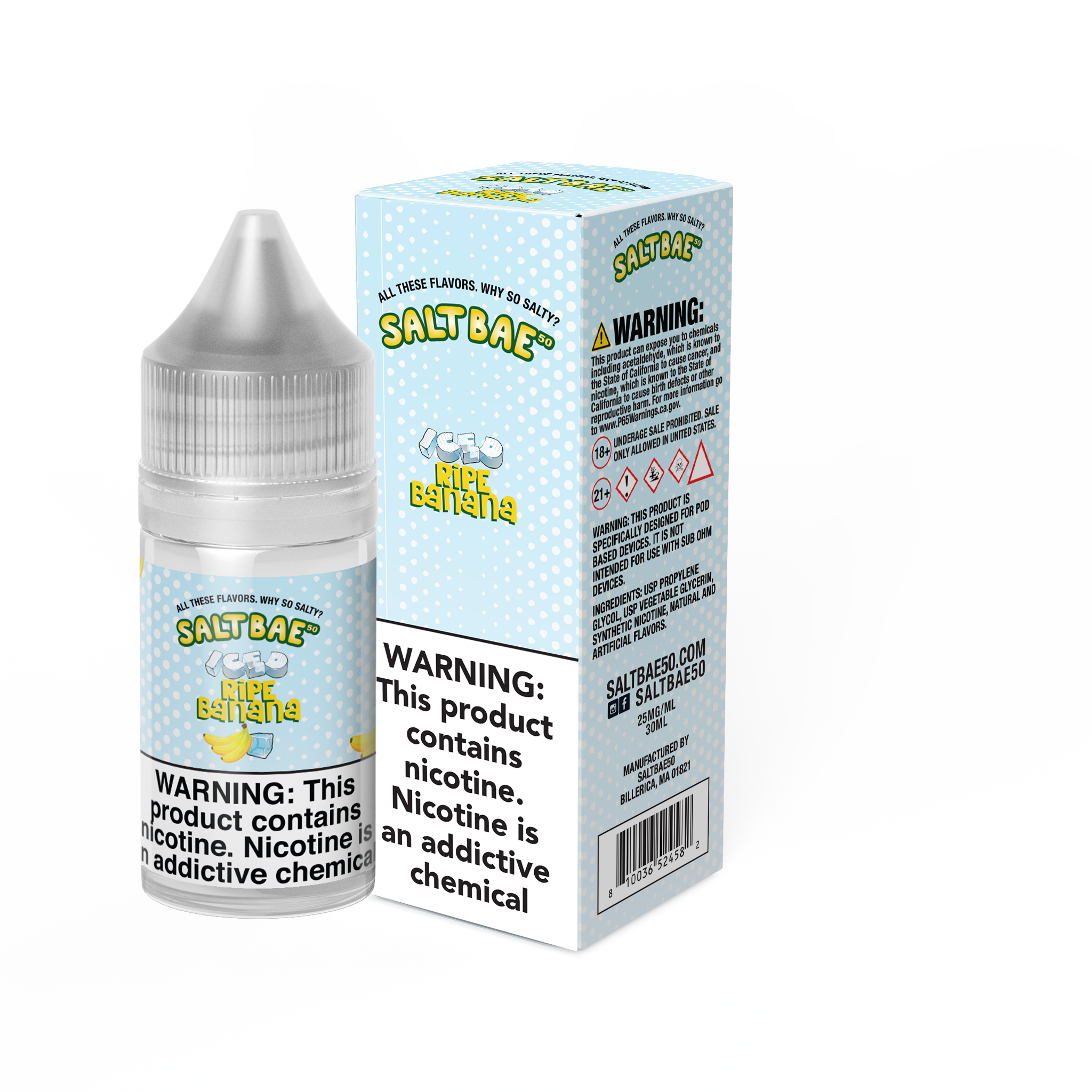 30ML_BOX_ICED_RIPE_BANANA Iced Banana - Saltbae50 - 30ml - Image 1