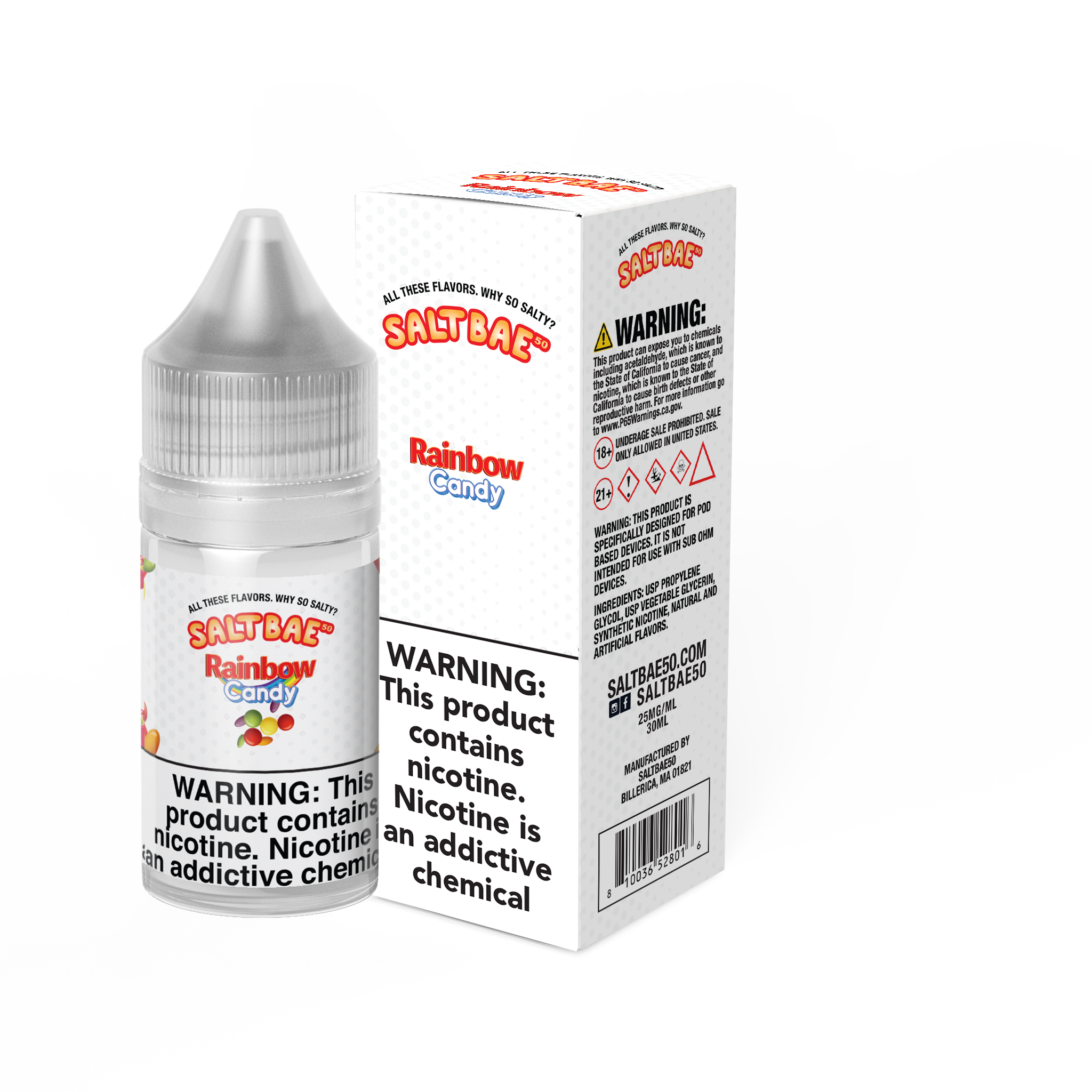 30ML_BOX_RAINBOW_CANDY Rainbow Candy - Saltbae50 - 30ml - Image 1