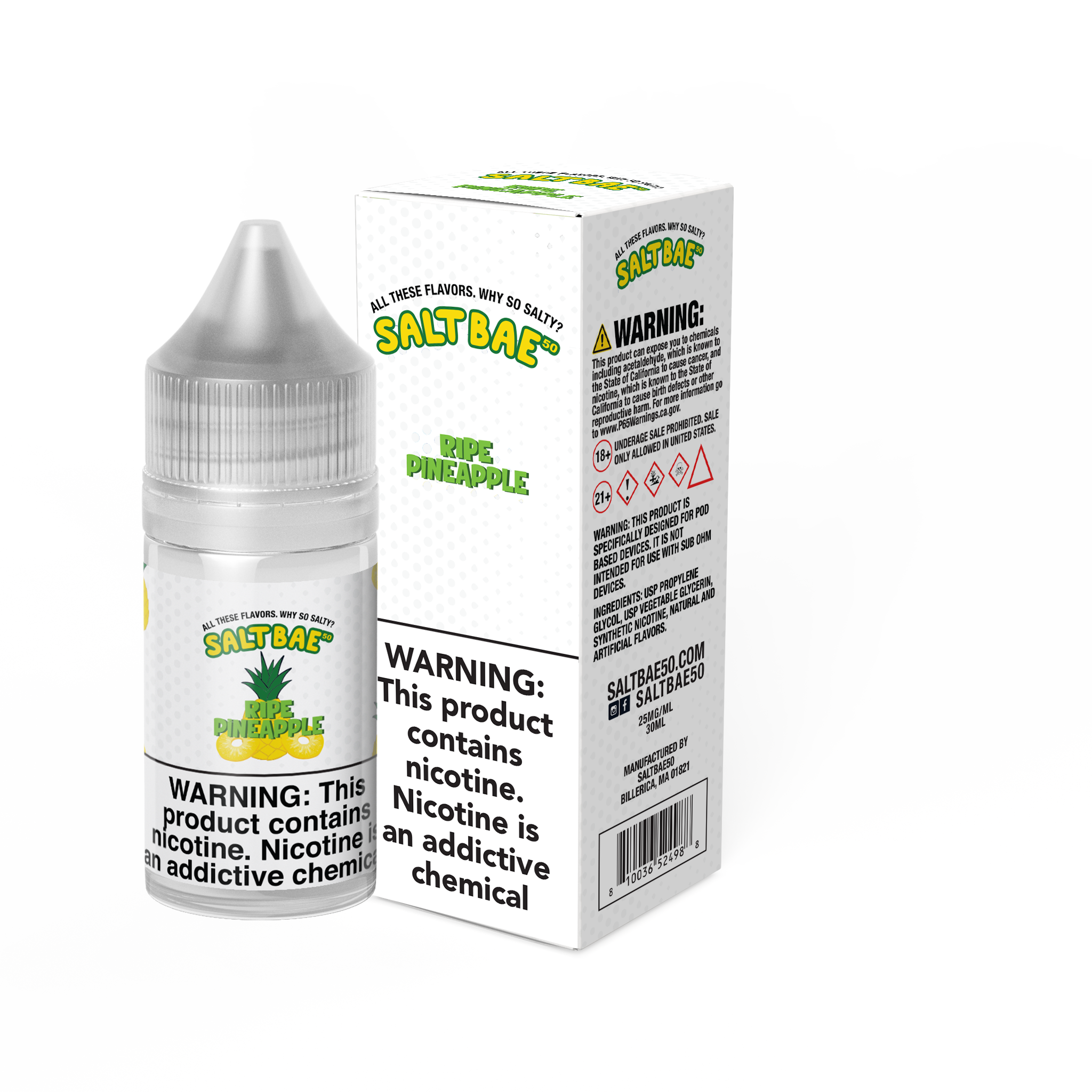 30ML_BOX_RIPE_PINEAPPLE Ripe Pineapple - Saltbae50 - 30ml - Image 1
