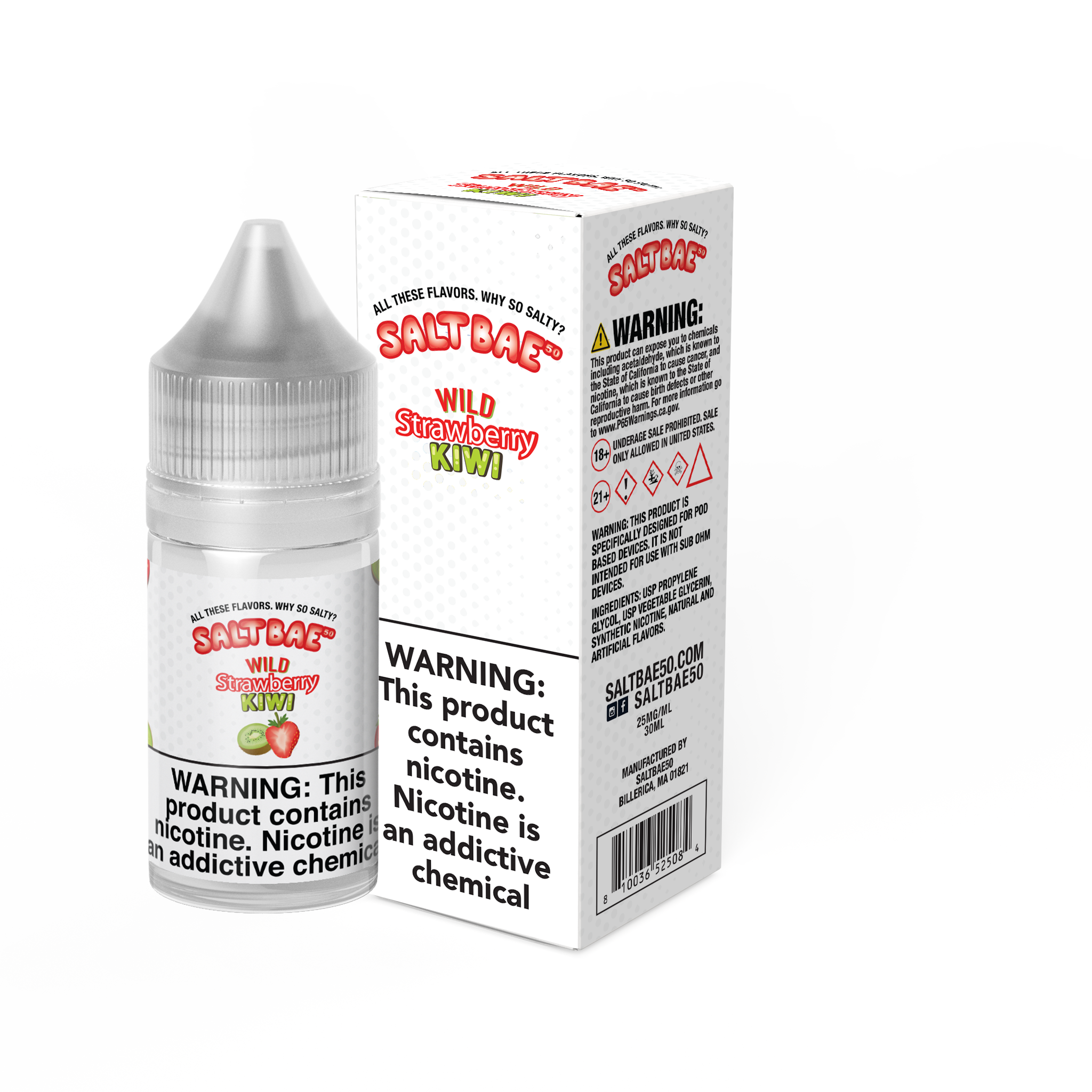 30ML_BOX_WILD_STRAWBERRY_KIWI Wild Strawberry Kiwi - SaltBae50 - 30ml - Image 1
