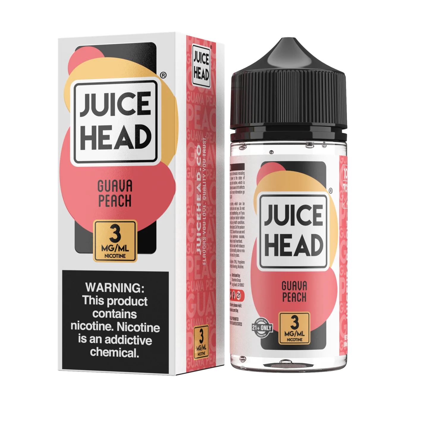 JuiceHeadGuavaPeach_png Guava Peach - Juice Head - 100ml - Image 1