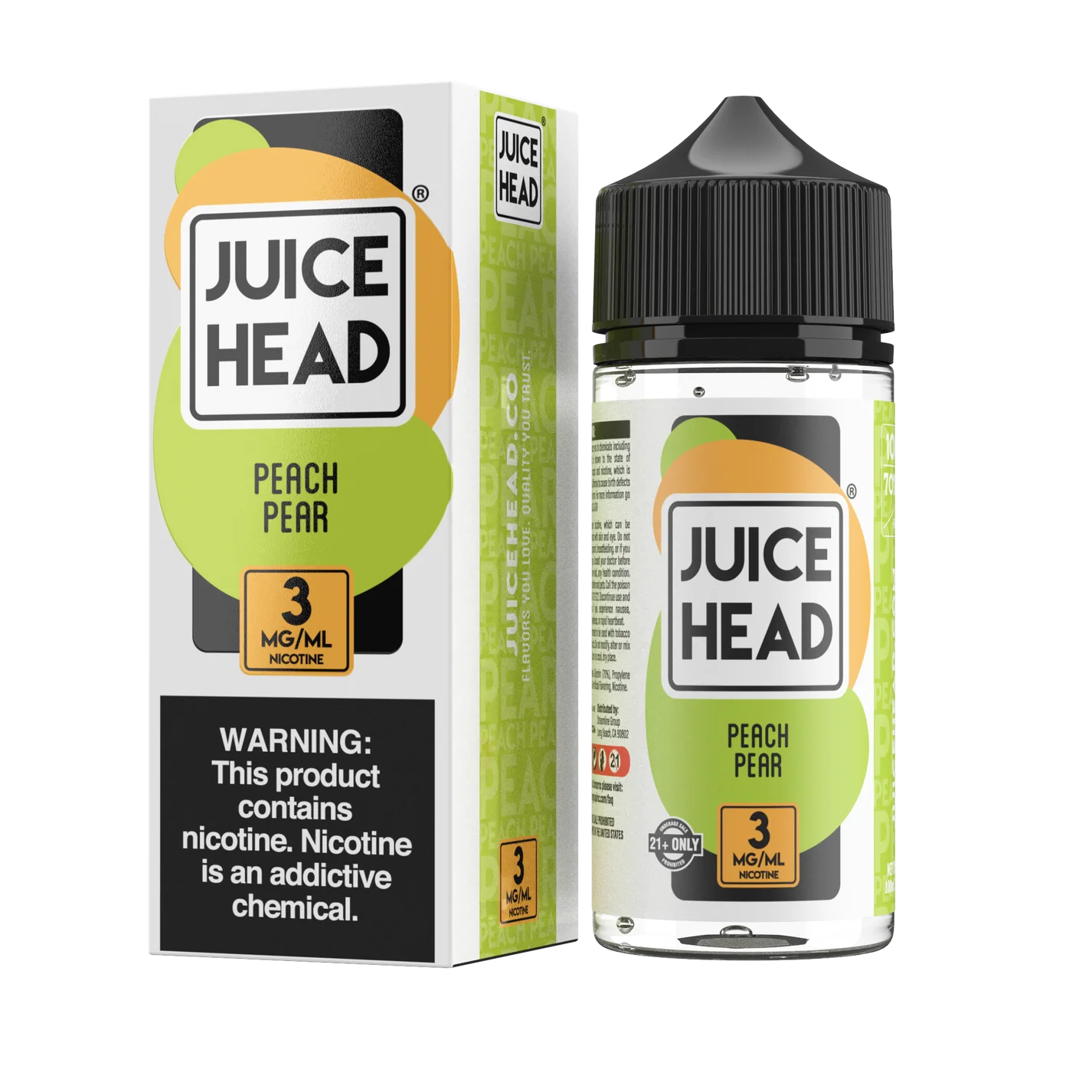 JuiceHeadPeachPear_png Peach Pear - Juice Head - 100ml - Image 1