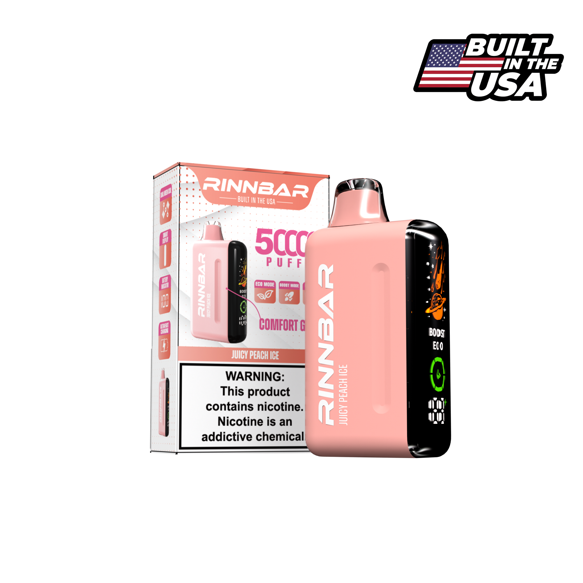 JuicyPeachIce_f4ef4beb-5464-465c-98ef-eeabc6bde101 Juicy Peach Ice - RINNBAR - 50k Disposable - Image 1