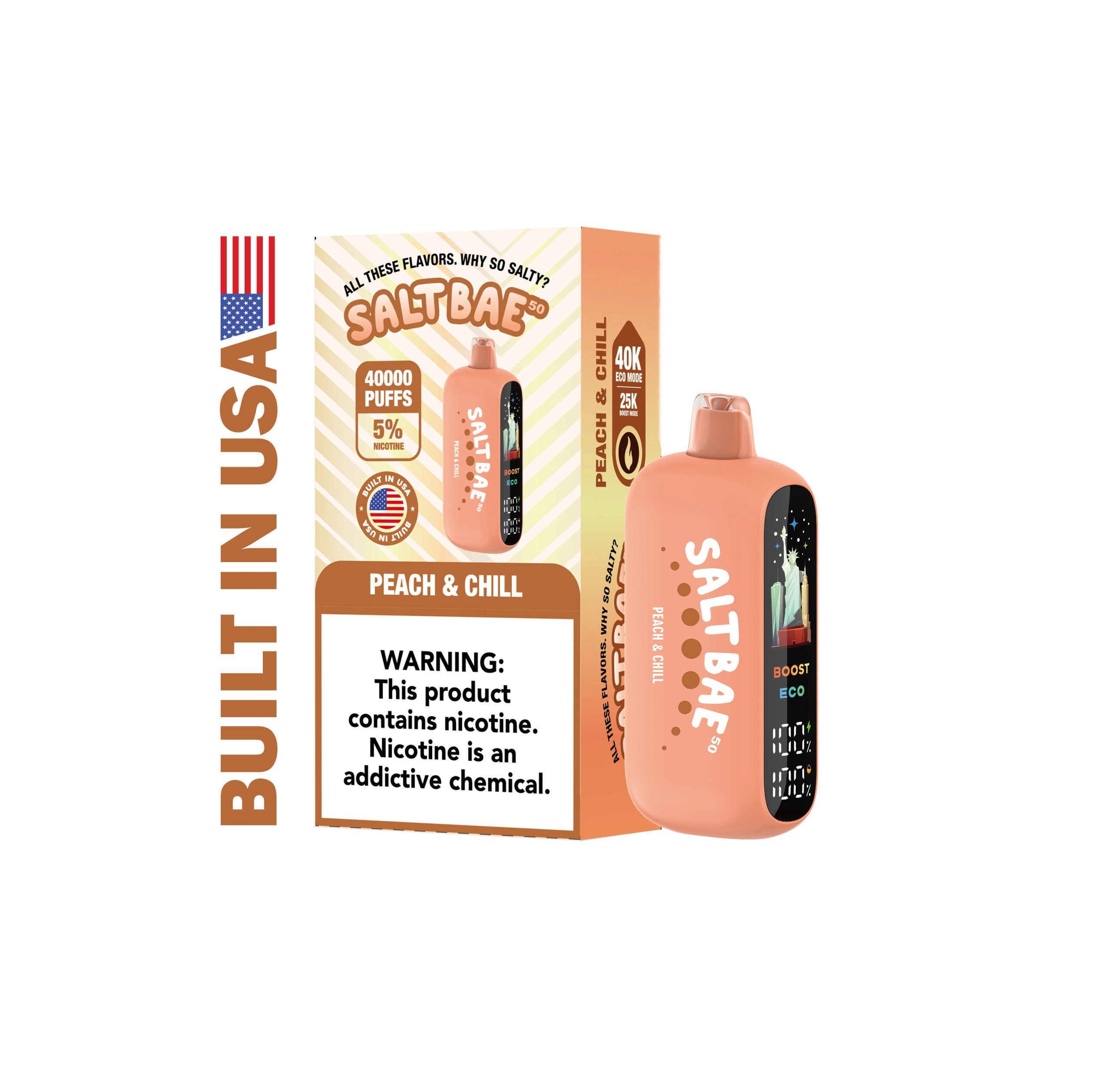 Peach_Chill_23738c00-6392-4f1a-b21a-b32a3da1946d Peach & Chill - Saltbae50 - 40k Disposable - Image 1